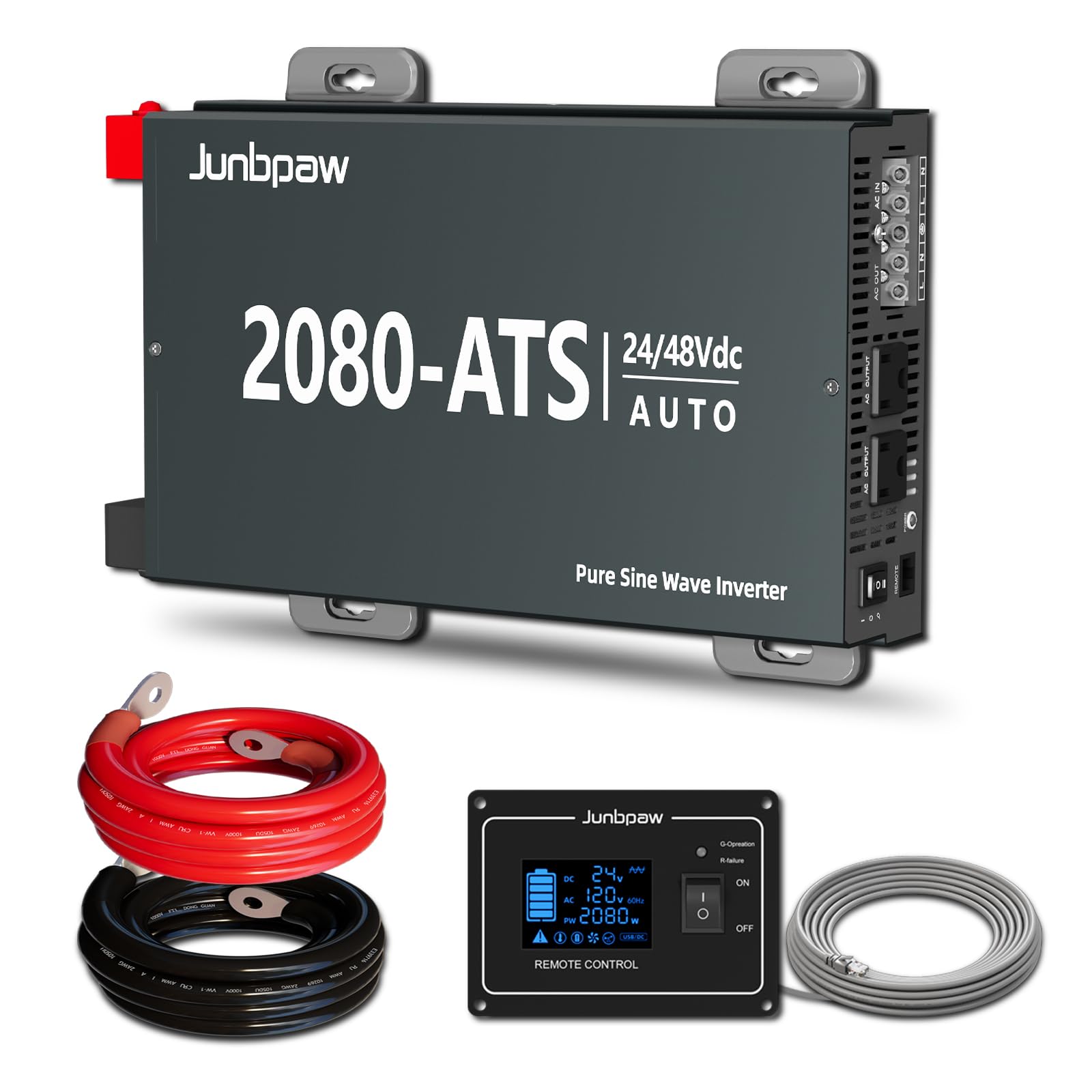 Amazon.co.jp: Junbpaw 2080W RV純正正弦波インバーター ATS付き